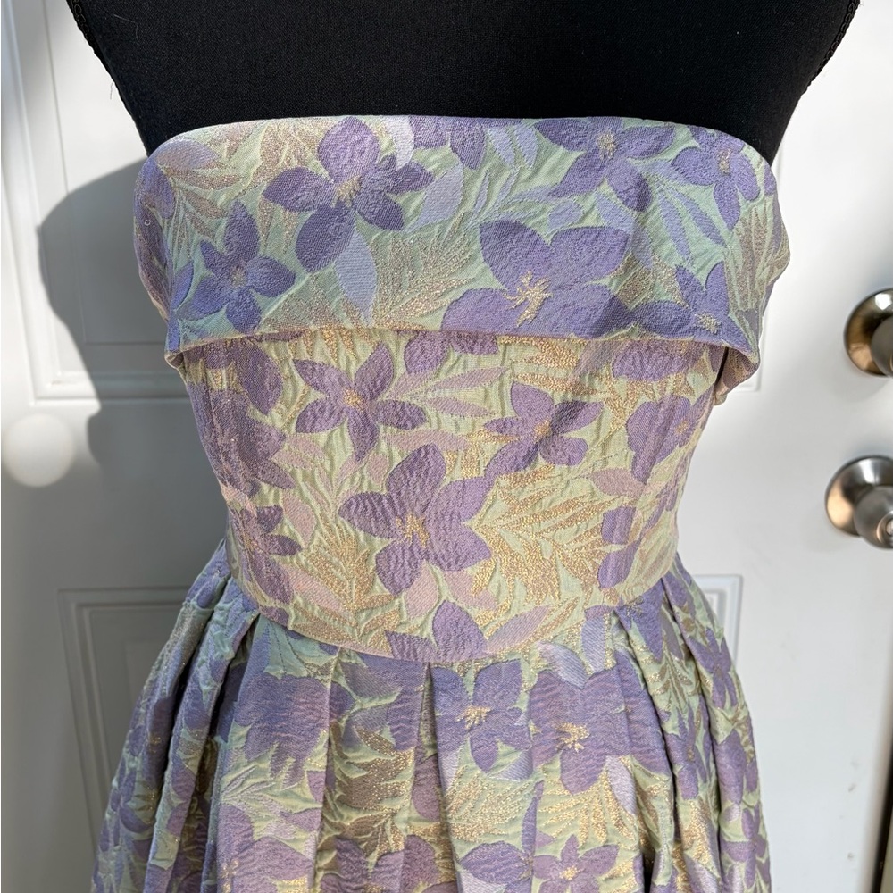 NWT Petal & Pup Rhea Strapless Midi Dress - Sage Floral - Size Small - Picture 3 of 11